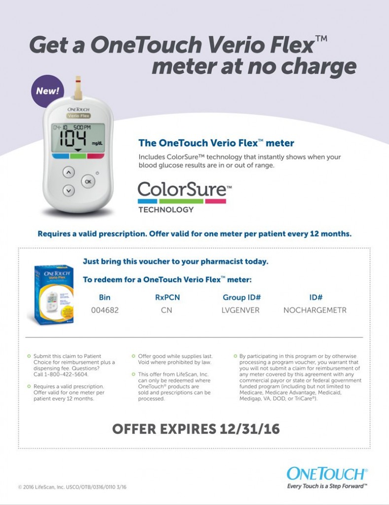 onetouch verio flex meter coupon