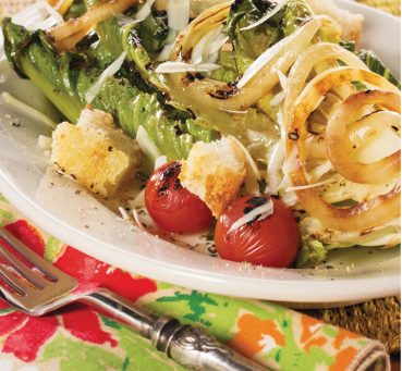 Warm  Winter Sides: Grilled Caesar Salad