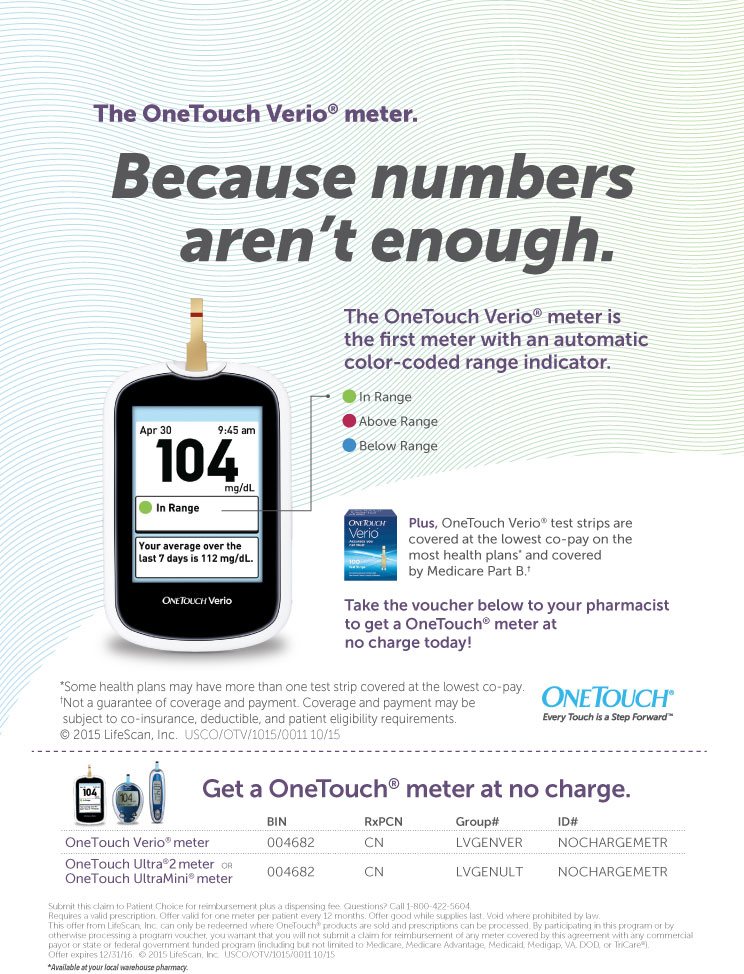 SPECIAL OFFER! No Charge OneTouch® Meter
