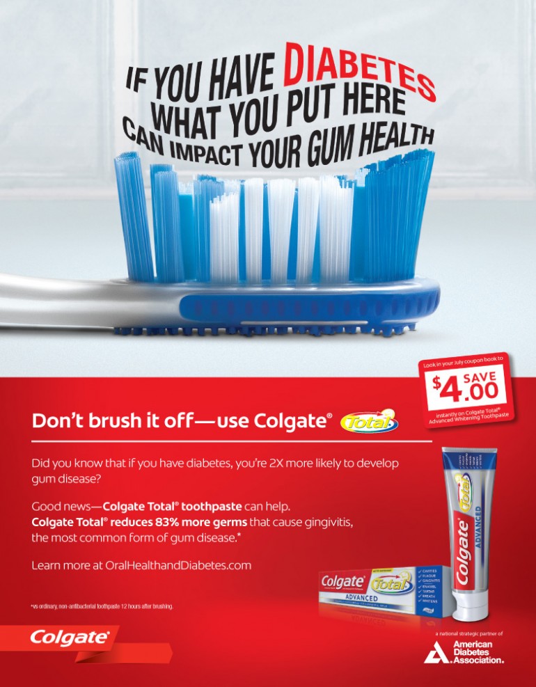Colgate Total® Toothpaste Summer 2015 Issue CDiabetes Online Magazine
