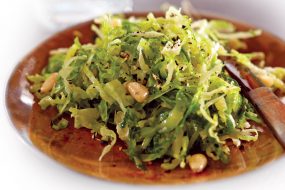 Shaved Brussels Sprout Salad With Pine Nuts And Lemon