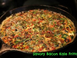 savory bacon kale frittata