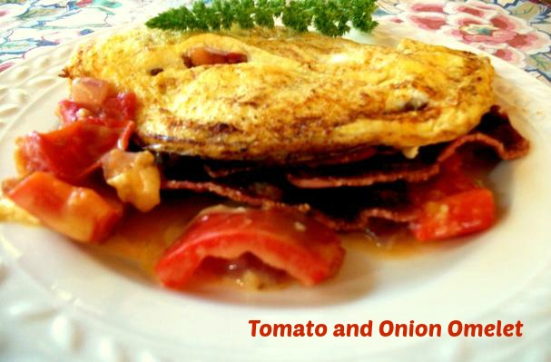 tomato and onion omelet