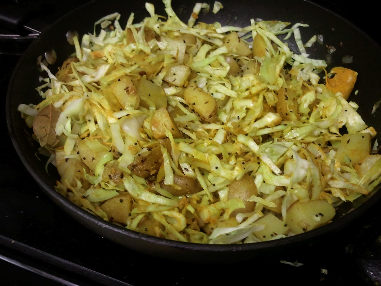 Cabbage and Potato Fry Cardio and Diabetes Healthy
