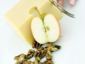 cheese, apple and walnuts