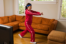 Woman Doing Exercise at Home