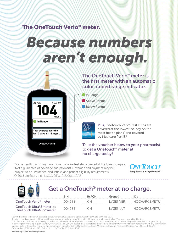 No Charge OneTouch® Meter Coupon