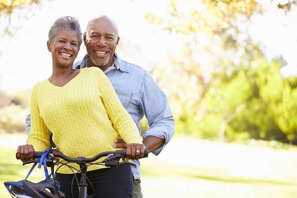 Black-Senior-Couple-On-Cycle-Ride