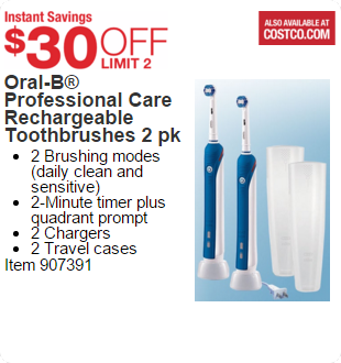 Oral-B® Professional Care Rechargeable Toothbrushes 2 pk